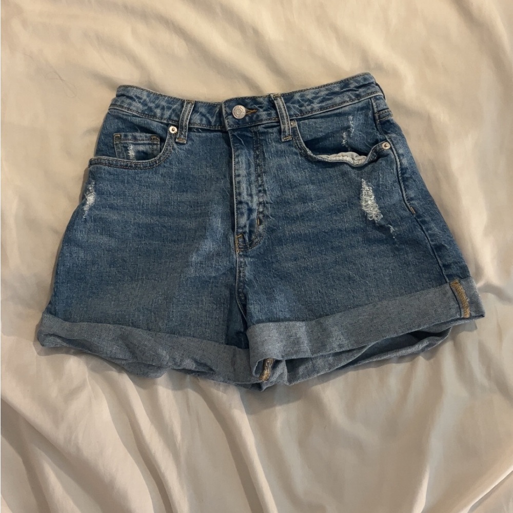 Wild Fable Blue Jean Shorts Frayed Hem